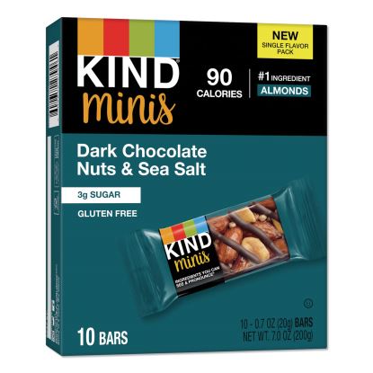 Minis, Dark Chocolate Nuts/Sea Salt, 0.7 oz, 10/Pack1