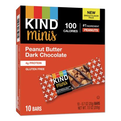 Minis, Peanut Butter Dark Chocolate, 0.7 oz, 10/Pack1