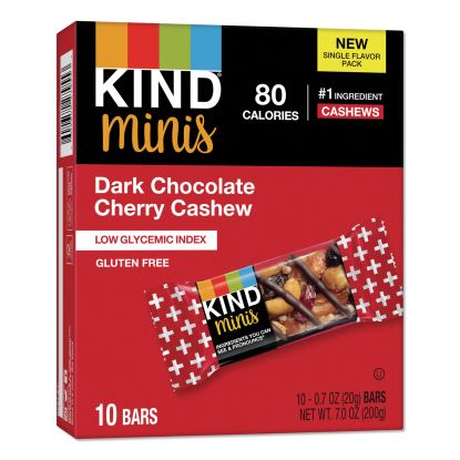 Minis, Dark Chocolate Cherry Cashew, 0.7 oz, 10/Pack1