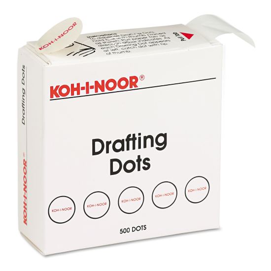 Adhesive Drafting Dots, 0.88" dia, Dries Clear, 500/Box1