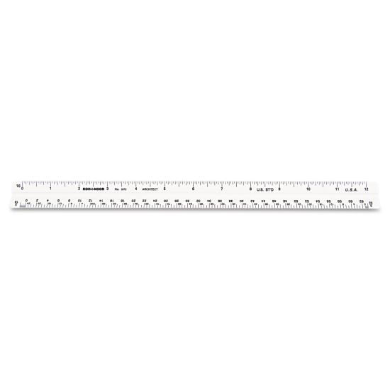 Triangular Scale, Plastic, 12" Long, Architectural, White1