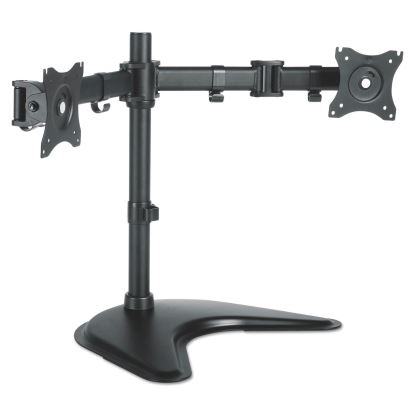 Dual Monitor Articulating Desktop Stand, For 13" to 27" Monitors, 32" x 13" x 17.5", Black, Supports 18 lb1