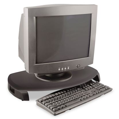 CRT/LCD Stand with Keyboard Storage, 23" x 13.25" x 3", Black, Supports 80 lbs1