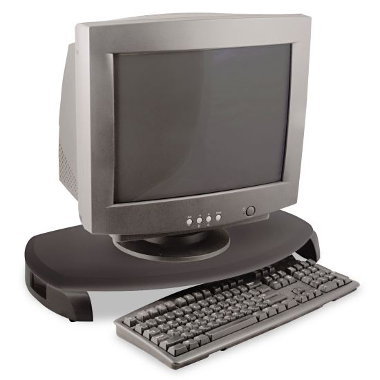 CRT/LCD Stand with Keyboard Storage, 23" x 13.25" x 3", Black, Supports 80 lbs1