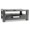 Two-Level Monitor Stand, 17" x 13.25" x 3.5" to 7", Black, Supports 50 lbs1