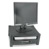 Two-Level Monitor Stand, 17" x 13.25" x 3.5" to 7", Black, Supports 50 lbs2