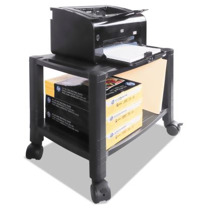 Mobile Printer Stand, Two-Shelf, 20w x 13.25d x 14.13h, Black1