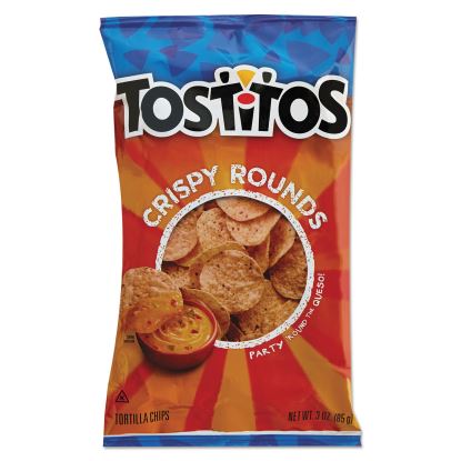 Tortilla Chips Crispy Rounds, 3 oz Bag, 28/Carton1