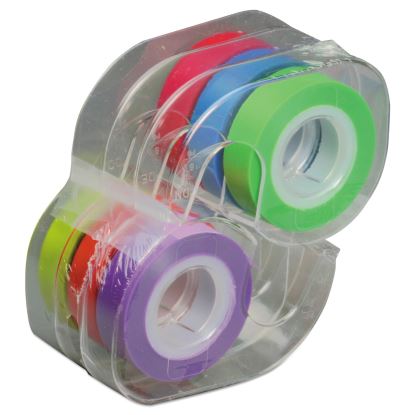 Removable Highlighter Tape, 1/2" X 720", Assorted, 6/Pack1