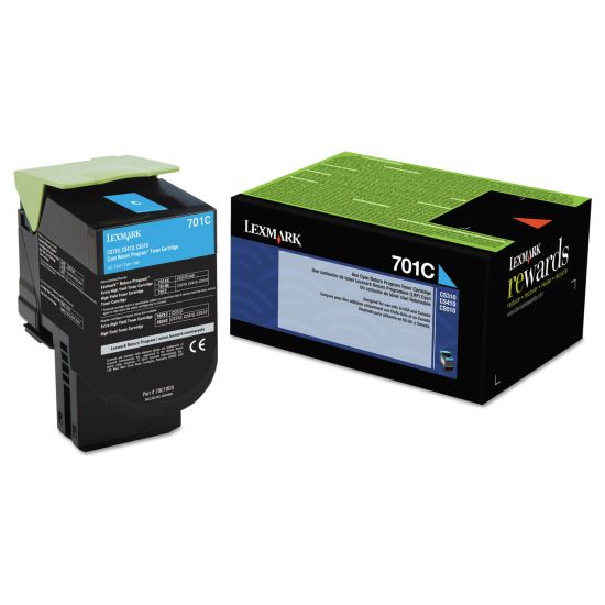 70C10C0 Return Program Toner, 1,000 Page-Yield, Cyan1