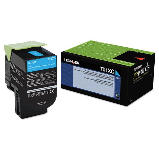 70C1XC0 Return Program Extra High-Yield Toner, 4,000 Page-Yield, Cyan1