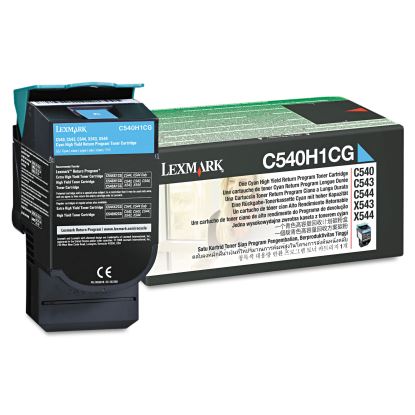 C540H1CG Return Program High-Yield Toner, 2,000 Page-Yield, Cyan1