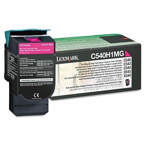 C540H1MG Return Program High-Yield Toner, 2,000 Page-Yield, Magenta1