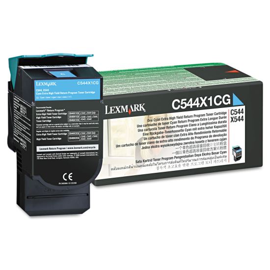 C544X1CG Return Program Extra High-Yield Toner, 4,000 Page-Yield, Cyan1