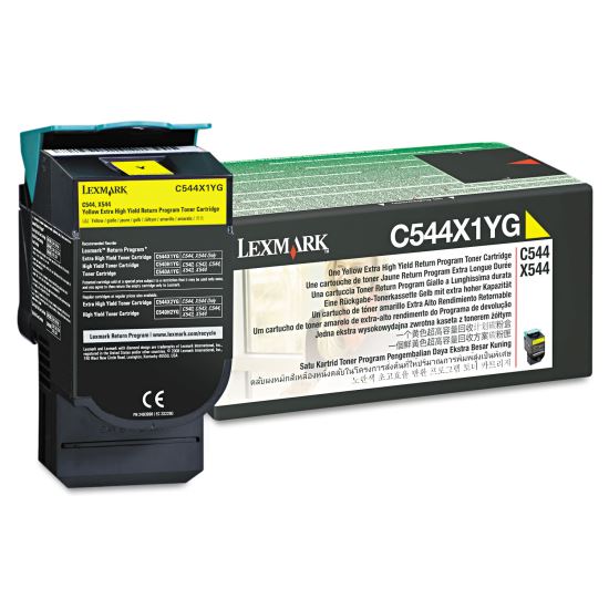 C544X1YG Return Program Extra High-Yield Toner, 4,000 Page-Yield, Yellow1