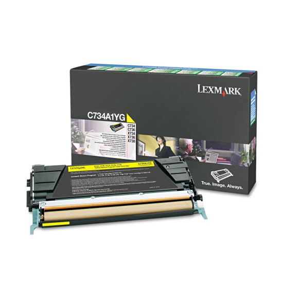 C734A1YG Return Program Toner, 6,000 Page-Yield, Yellow1