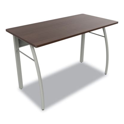 Trento Line Rectangular Desk, 47.25" x 23.63" x 29.5", Mocha/Gray1