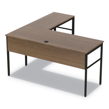 Urban Series L- Shaped Desk, 59" x 59" x 29.5", Natural Walnut1