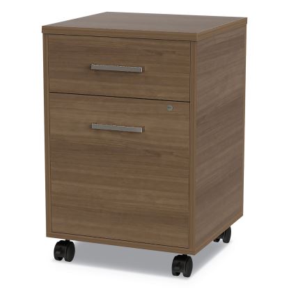 Urban Mobile File Pedestal, Left or Right, 2-Drawers: Box/File, Legal/A4, Natural Walnut, 16" x 15.25" x 23.75"1