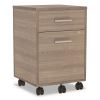 Urban Mobile File Pedestal, Left or Right, 2-Drawers: Box/File, Legal/A4, Natural Walnut, 16" x 15.25" x 23.75"2