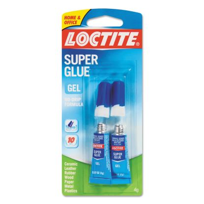 Super Glue Gel Tubes, 0.07 oz, Dries Clear, 2/Pack1