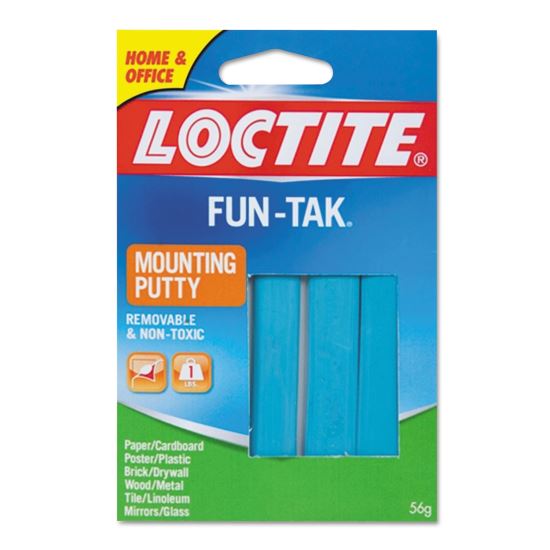 Fun-Tak Mounting Putty, Repositionable and Reusable, 6 Strips, 2 oz1