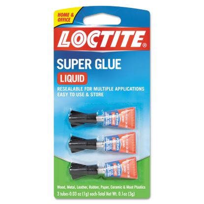 Super Glue, 0.11 oz, Dries Clear, 3/Pack1