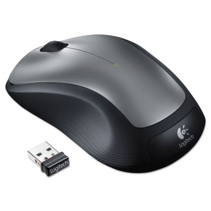 M310 Wireless Mouse, 2.4 GHz Frequency/30 ft Wireless Range, Left/Right Hand Use, Silver/Black1