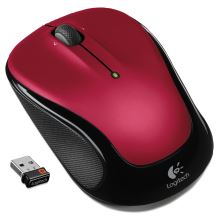 M325 Wireless Mouse, 2.4 GHz Frequency/30 ft Wireless Range, Left/Right Hand Use, Red1