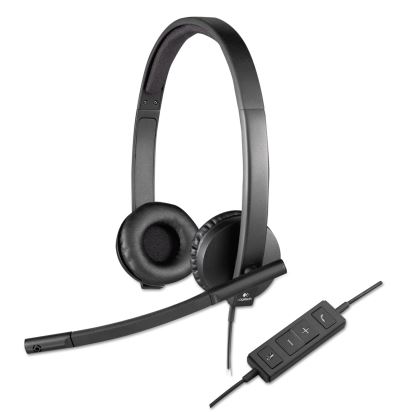 USB H570e Over-the-Head Wired Headset, Binaural, Black1