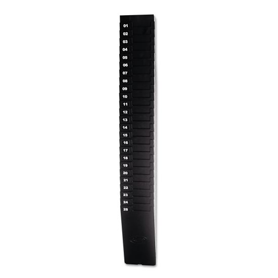 Time Card Rack for 9" Cards, 25 Pockets, ABS Plastic, Black1