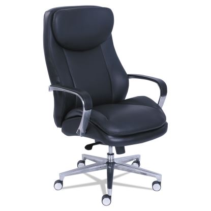Commercial 2000 High-Back Executive Chair, Supports Up to 300 lb, 20.25" to 23.25" Seat Height, Black Seat/Back, Silver Base1