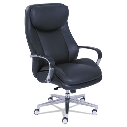 Commercial 2000 Big/Tall Executive Chair, Supports Up to 400 lb, 20.5" to 23.5" Seat Height, Black Seat/Back, Silver Base1