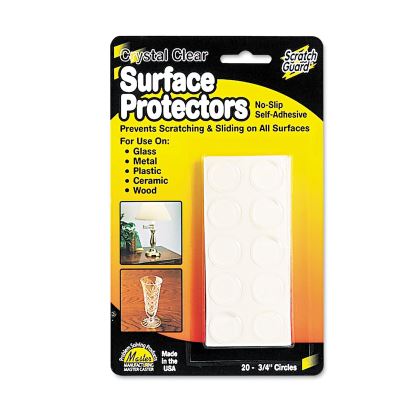 Scratch Guard Surface Protectors, 0.75" dia, Circular, Clear, 20/Pack1