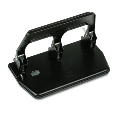 40-Sheet Heavy-Duty Three-Hole Punch with Gel Padded Handle, 9/32" Holes, Black1