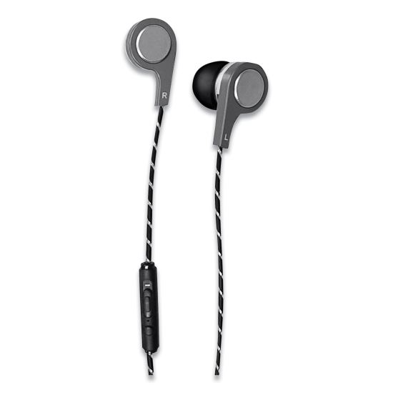 Bass 13 Metallic Earbuds with Microphone, 4 ft Cord, Silver1