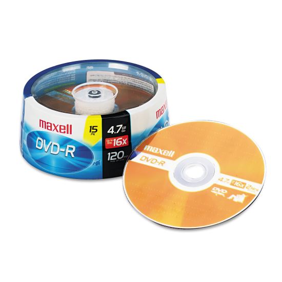 DVD-R Recordable Disc, 4.7 GB, 16x, Spindle, Gold, 15/Pack1