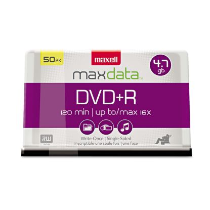 DVD+R High-Speed Recordable Disc, 4.7 GB, 16x, Spindle, Silver, 50/Pack1