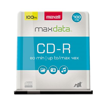 CD-R Discs, 700 MB/80 min, 48x, Spindle, Silver, 100/Pack1