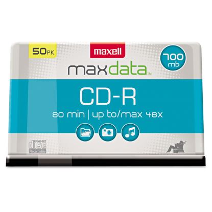 CD-R Discs, 700 MB/80 min, 48x, Spindle, Silver, 50/Pack1