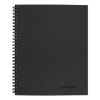 Wirebound Business Notebook, 1 Subject, Wide/Legal Rule, Black Cover, 11 x 8.5, 80 Sheets1