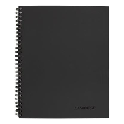 Wirebound Business Notebook, 1 Subject, Wide/Legal Rule, Black Cover, 11 x 8.5, 80 Sheets1