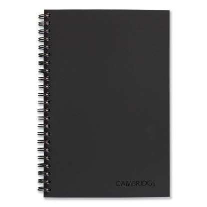 Wirebound Business Notebook, 1 Subject, Wide/Legal Rule, Black Cover, 8 x 5, 80 Sheets1