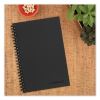 Wirebound Business Notebook, 1 Subject, Wide/Legal Rule, Black Cover, 8 x 5, 80 Sheets2