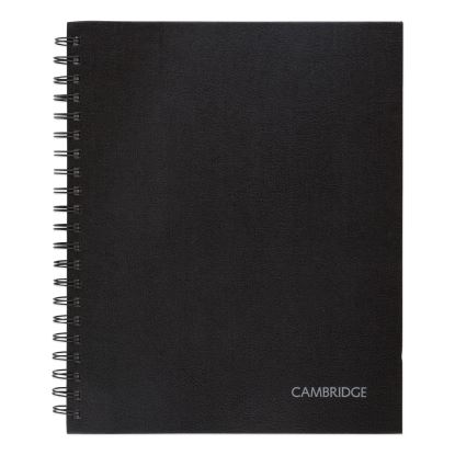 Hardbound Notebook with Pocket, 1 Subject, Wide/Legal Rule, Black Cover, 11 x 8.5, 96 Sheets1