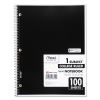 Spiral Notebook, 3-Hole Punched, 1 Subject, Medium/College Rule, Randomly Assorted Covers, 11 x 8, 100 Sheets2