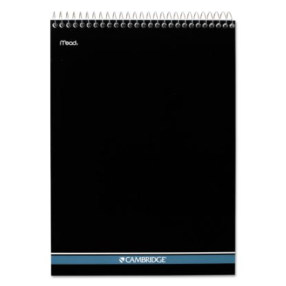 Stiff-Back Wire Bound Pad, Wide/Legal Rule, Numbered (1-28 Front, 29-56 Back), Black/Blue Cover, 70 White 8.5 x 11.5 Sheets1