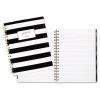 Black and White Striped Hardcover Notebook, 1 Subject, Wide/Legal Rule, Black/White Stripes Cover, 9.5 x 7.25, 80 Sheets2