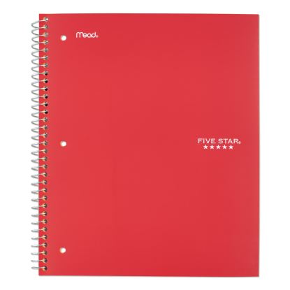 Wirebound Notebook, 1 Subject, Medium/College Rule, Red Cover, 11 x 8.5, 100 Sheets1