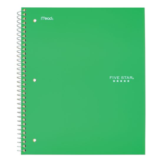 Wirebound Notebook, 1 Subject, Medium/College Rule, Green Cover, 11 x 8.5, 100 Sheets1